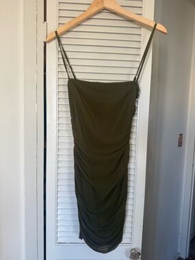 Princess Polly Olive Green Ruched Dress